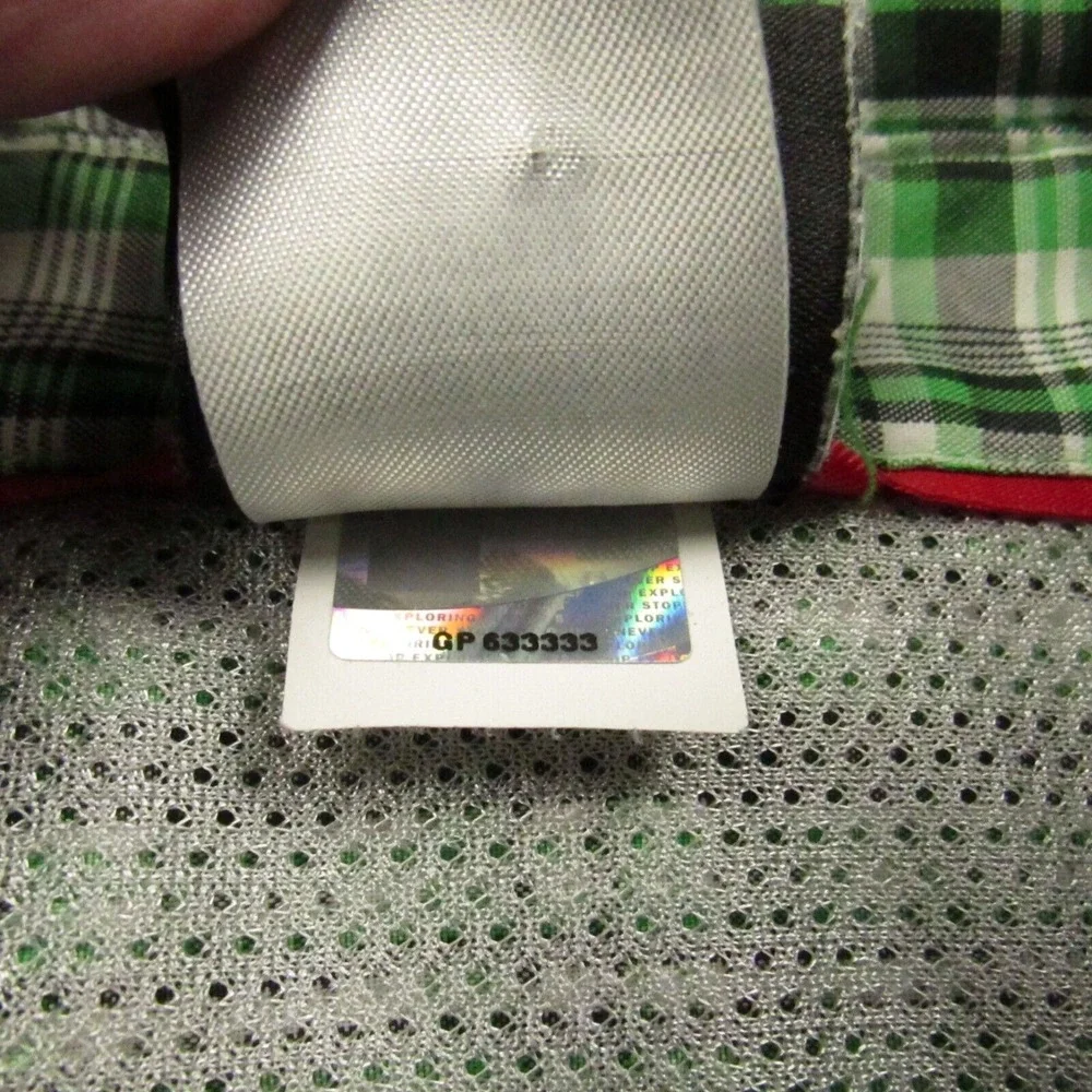 The North Face Shirt Men Medium Green‎ Black Plaid Hiker Camp Outdoors